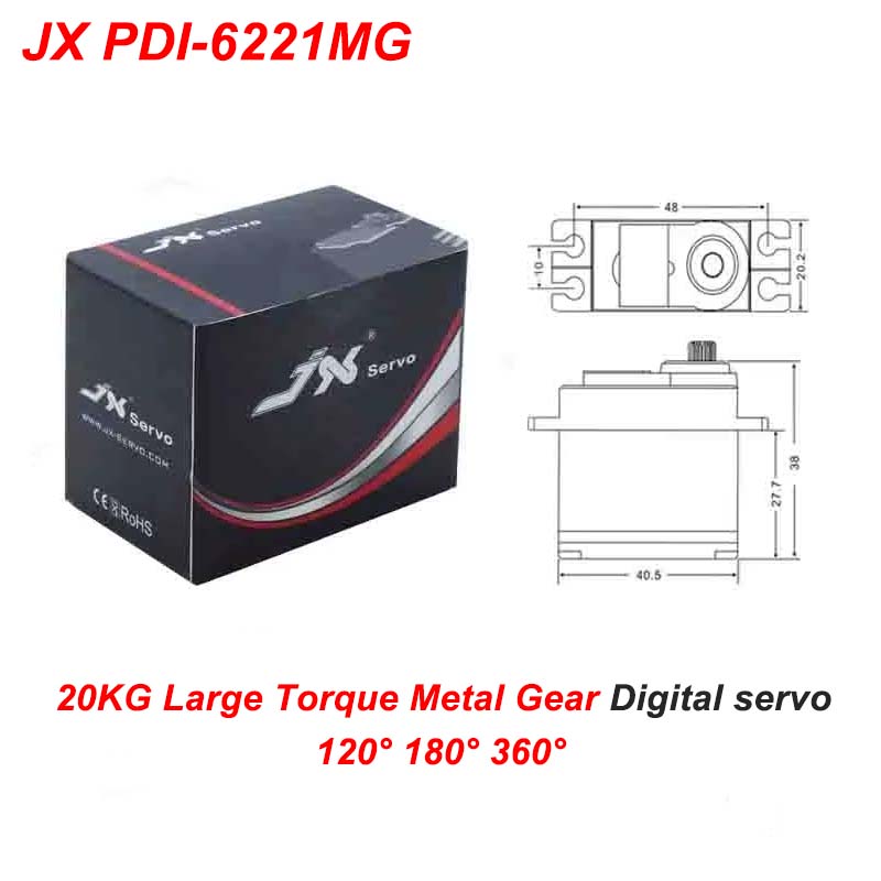 JX PDI-6221MG 20KG Large Torqu - Rc Helicopter Large 评论和价格