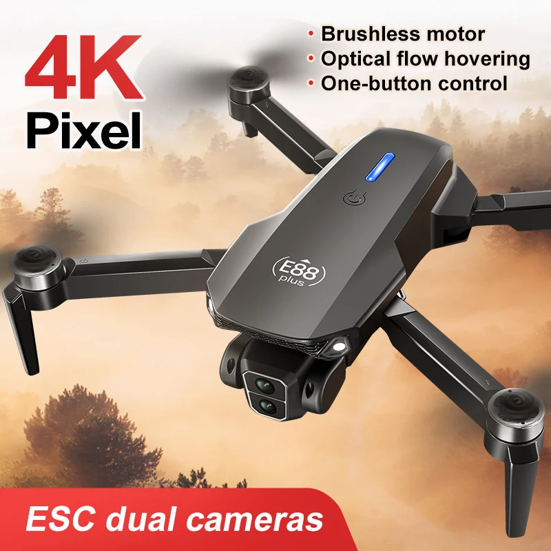 New E88 Plus Quadcopter Drone: - Rc Helicopter Case 评论和价格