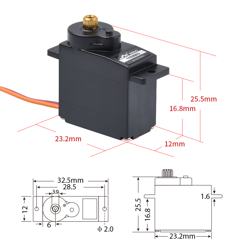 1/2/4 PCS JX Servo PDI-1109MG  - Rc Helicopter Motor 评论和价格