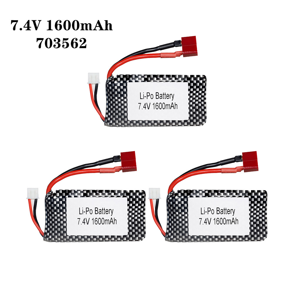 1/2/3pcs/Lot 7.4v 1600mah 7035 - Rc Helicopter Coaxial 评论和价格